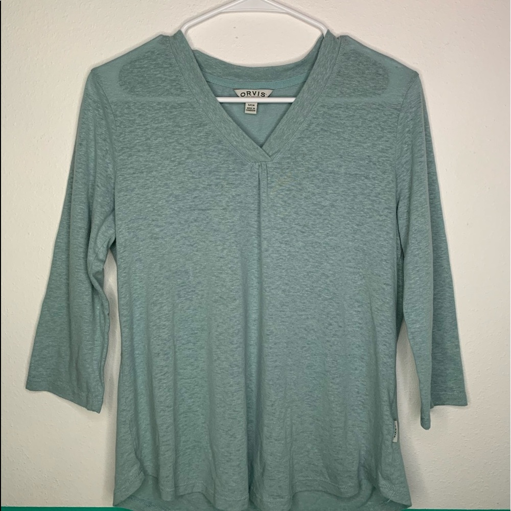 Light Blue 3/4 Sleeve Top